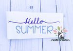 hello summer embroidery design, summer embroidery design, saying embroidery design