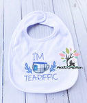 tea riffic embroidery design, tea cup embroidery design, life embroidery design, baby design , applique