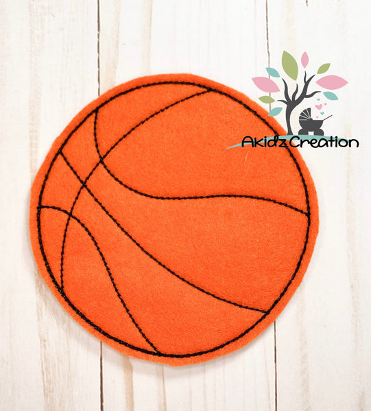 ith basketball feltie embroidery design, feltie embroidery design, basketball embroidery design, sports embroidery design, coaster embroidery design, in the hoop basketball feltie, in the hoop embroidery, machine embroidery feltie design