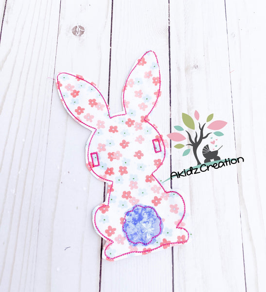 in the hoop bunny banner embroidery design, in the hoop banner, spring banner, easter banner, in the hoop design, in the hoop rabbit design, rabbit banner, easter banner, in the hoop rabbit banner
