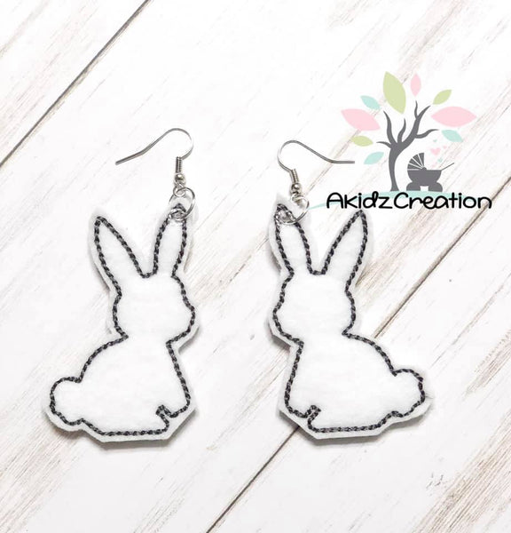 ith bunny earrings embroidery design, bunny earrings embroidery design, in the hoop embroidery design, in the hoop rabbit earrings, rabbit earrings, easter embroidery design, animal embroidery design