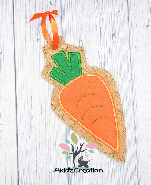 ith carrot tag embroidery design, carrot tag embroidery design, carrot embroidery design, easter embroidery design, carrot bag tag embroidery design
