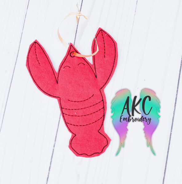 ith crawfish embroidery design, crawfish embroidery design, ith crawfish embroidery design, mardi gras embroidery design, crawfish book mark embroidery design, crawfish ornament embroidery design
