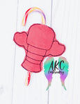ith crawfish embroidery design, in the hoop crawfish candy cane holder embroidery design, candy cane holder embroidery design, mardi gras embroidery design, mardi gras candy cane holder, christmas embroidery design