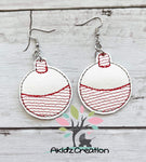 ith fishing bobber earrings embroidery design, in the hoop embroidery design, in the hoop earrings, machine embroidery fishing bobber, machine embroidery fishing bobber earrings, earrings