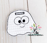 ith ghost treat topper embroidery design, in the hoop ghost embroidery design, in the hoop embroidery design, in the hoop ghost bag holder, in the hoop, treat bag embroidery design