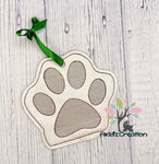 ith paw print ornament embroidery design, paw print embroidery design, in the hoop embroidery design, ith paw print, ith ornament