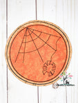 halloween embroidery design, halloween coaster embroidery design, coaster embroidery design, in the hoop coaster embroidery design, coaster embroidery design, in the hoop embroidery, spider embroidery design, spider web embroidery design, in the hoop embroidery