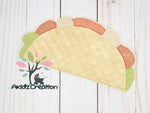 ith taco pot holder embroidery design, in the hoop pot holder embroidery design, taco hot pad embroidery design, taco embroidery design, in the hoop taco, taco embroidery design