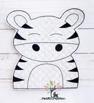 zebra embroidery design, in the hoop zebra, in the hoop embroidery design, hot pad embroidery design, pot holder embroidery design, zebra pot holder embroidery design, hot pad embroidery design