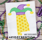 jester hat alabama embroidery design, alabama embroidery design, jester hat embroidery design, mardi gras embroidery design, applique, mardi gras applique, jester hat applique, alabama applique