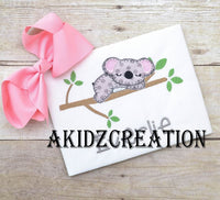 koala embroidery, embroidery, applique embroidery, applique design, sleeping koala embroidery, koala applique, koala embroidery design, animal embroidery design, zoo animal embroidery design