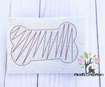 lined dog bone embroidery design, dog bone embroidery design, bone embroidery design, quick stitch bone embroidery design, dog embroidery design, puppy embroidery design