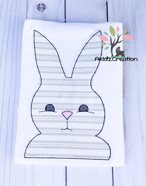 male bunny embroidery design, boy bunny embroidery design, bunny embroidery design, rabbit embroidery design, applique, bean stitch applique, male bunny design