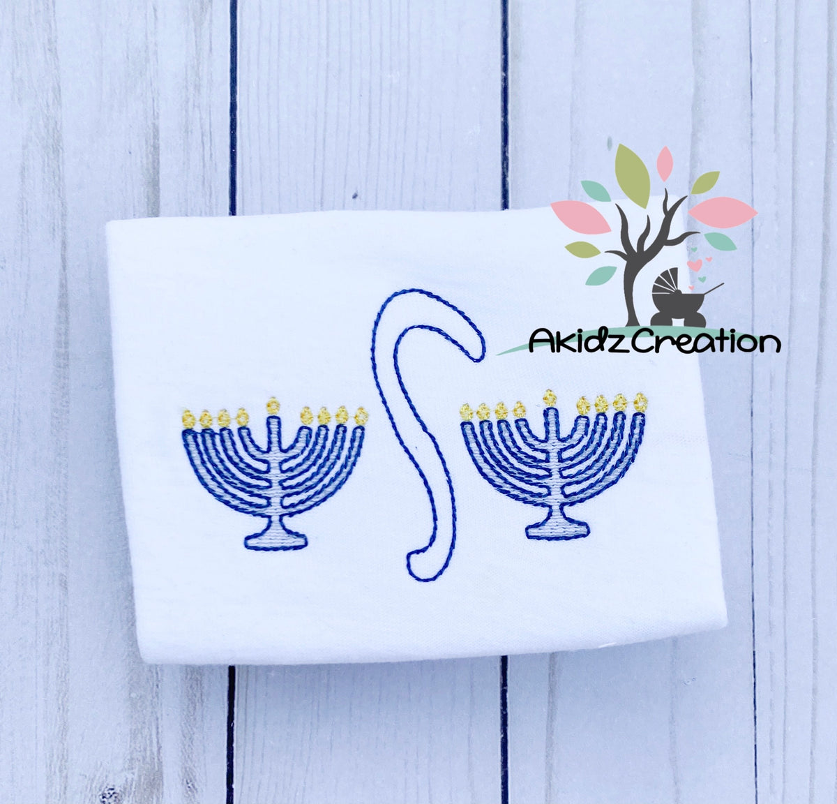 Sketch menorah monogram 2018 – AKC Embroidery and Digital Designs
