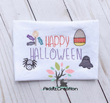 mini embroidery design, halloween embroidery design, halloween candy embroidery designm spider embroidery designm ghost embroidery design, candy corn embroidery design, build your own halloween mini set