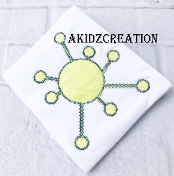 science embroidery, embroidery, machine embroidery, science molecule embroidery design, molecule embroidery design, school embroidery