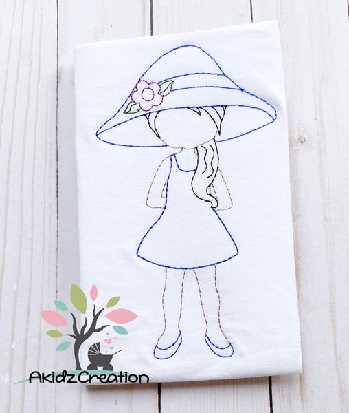 mom embroidery design, mothers day embroidery design, quick stitch embroidery design, lady in gardening hat embroidery design, flower embroidery design, quilting embroidery design