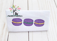 moon pie embroidery design, moonpie embroidery design, moon pie trio embroidery design, moonpie trio embroidery design, mardi gras embroidery design, food embroidery design