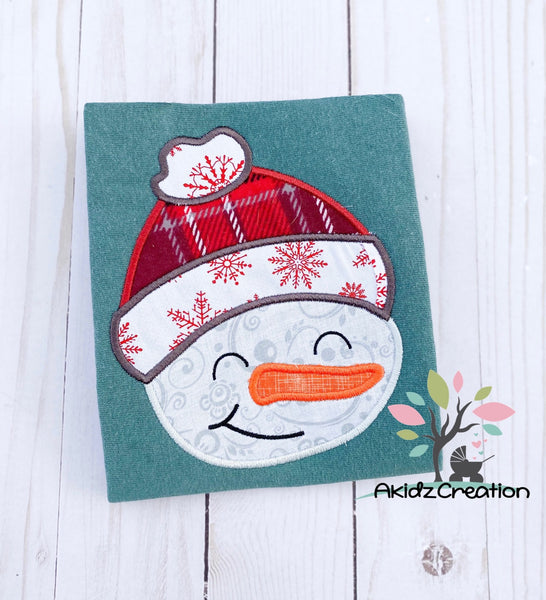 mr snowman embroidery design, snowman embroidery design, snowman applique, applique, christmas embroidery design, satin applique