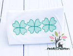 clover embroidery design, shamrock embroidery design, sketch embroidery design, sketch clover embroidery design, sketch shamrock embroidery design, trio embroidery design, st patricks day embroidery design