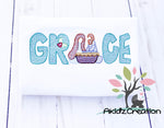 grace embroidery design, holly leaves embroidery design, mary embroidery design, joseph embroidery design, baby jesus embroidery design, religious embroidery design, christian embroidery design