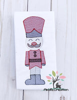 nutcracker embroidery design, sketch embroidery design, christmas embroidery design, sketch nutcracker embroidery design