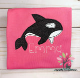 orca applique, applique, machine embroidery applique, bean stitch applique, applique design, killer whale applique, killer whale embroidery design, aquarium embroidery design