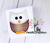 owl applique, owl embroidery design, woodland creature embroidery design, forest animal embroidery design, bird embroidery design, bird applique