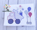 dump truck embroidery design, rocket embroidery design, balloons embroidery design, fire works embroidery design, vehicle embroidery design, transportation embroidery design, patriotic embroidery design, 4th of july embroidery design, memorial day embroidery design, independence day embroidery design
