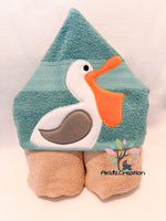 pelican peeker embroidery design, peeker embroidery design, pelican embroidery design, bird embroidery design, 