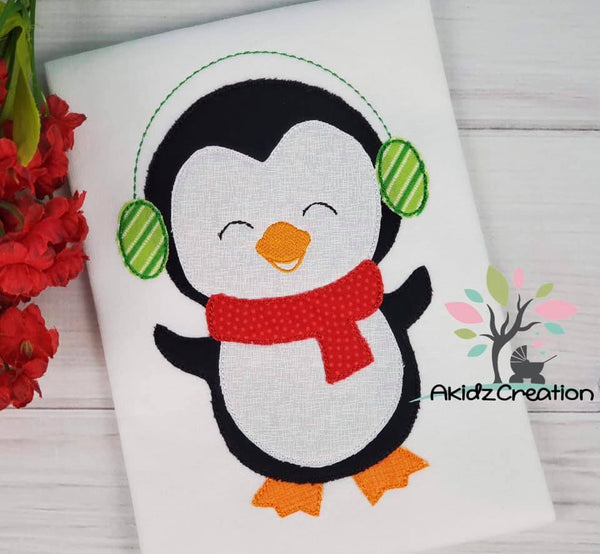 penguin embroidery design, penguin applique, penguin embroidery design, winter embroidery design, winter penguin embroidery design, christmas embroidery design, Christmas penguin embroidery design, 