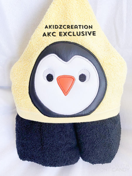 penguin embroidery design, penguin peeker embroidery design, bird embroidery design, animal embroidery design, puffin embroidery design