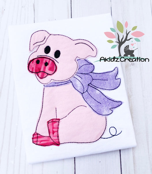 pig embroidery design, farm animal embroidery design, animal embroidery design, pig embroidery design, pig applique embroidery design
