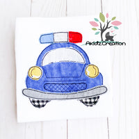 police embroidery design, police car embroidery design, bean stitch applique, service vehicle embroidery design, vehicle embroidery design, transportation embroidery design