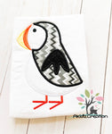 puffin applique, puffin embroidery, bird embroidery, bird applique, puffin applique, penguin applique, applique embroidery design, machine embroidery puffin applique, machine embroidery puffin applique, 