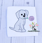 puppy embroidery design, dog embroidery design, dog with a rose embroidery design, rose embroidery design, dog embroidery design, puppy embroidery design, valentines embroidery design
