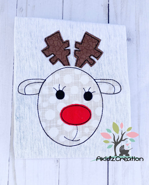reindeer embroidery design, reindeer head embroidery design, christmas embroidery design, deer embroidery design