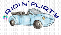 riding flirty printable png, sublimation design, clipart , car clipart