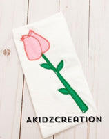 rose applique embroidery design, rose design, zig zag rose embroidery, zig zag rose applique, applique, akidzcreation, valentines day embroidery design, valentine embroidery design, machine embroidery valentines design