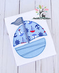 sailboat embroidery design, sailboat applique , nautical embroidery design, lake embroidery design, lake embroidery design, summer embroidery design, boat embroidery design