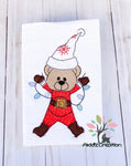 santa bear embroidery design, bear embroidery design, santa embroidery design, bear embroidery design, santa suit embroidery design, bear in christmas lights embroidery design