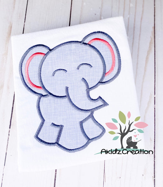 baby satin elephant embroidery design, elephant  applique, applique, machine embroidery elephant applique, elephant embroidery design, elephant applique