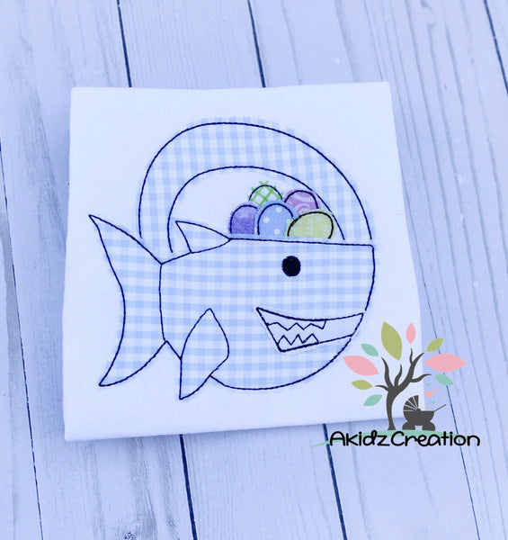 shark embroidery design, shark basket embroidery design, easter embroidery design, easter basket embroidery design, easter eggs embroidery design, animal embroidery design