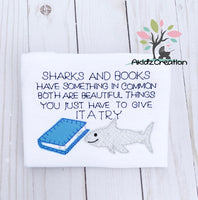 shark reading pillow, reading pillow pattern, reading pillow, pocket pillow, shark week, shark embroidery design