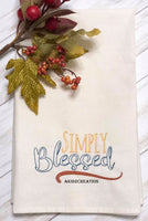 simply blessed embroidery design, saying embroidery design, religious embroidery design, simply blessed embroidery design