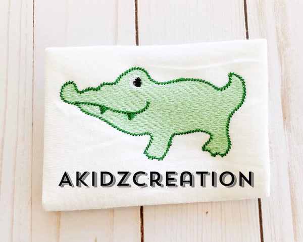 sketch alligator embroidery design, alligator embroidery design, sketch gator embroidery design, gator embroidery design, animal embroidery design