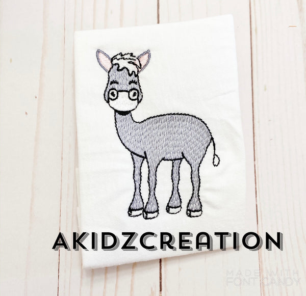 sketch donkey embroidery design, donkey embroidery design, sketch donkey design, nativity embroidery design, christmas embroidery design, sketch embroidery design