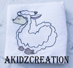 sketch sheep, sketch lamb, animal embroidery design, christmas embroidery design, sheep design, lamb design, barn animal embroidery design