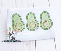 sketch avocado embroidery design, sketch embroidery design, avocado embroidery design, avocado trio embroidery design, food embroidery design, fruit embroidery design, vegetable embroidery design